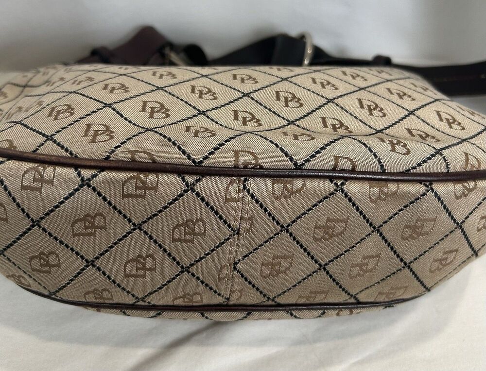 Dooney and Dourke Vintage Signature DB Canvas Hobo Bag - Picture 5 of 15